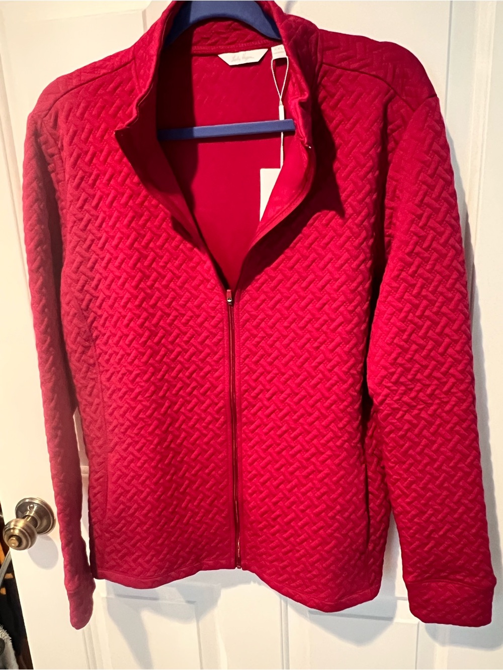 Lady Hagen Red Quilted Zip-Front Women's Jacket NWT
